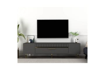 Anira Tv-bänk 150 cm - Antracit/Guld - Möbler - TV- & Mediamöbler - TV bänk & mediabänk