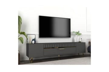 Anira Tv-bänk 150 cm - Antracit/Guld - Möbler - TV- & Mediamöbler - TV bänk & mediabänk
