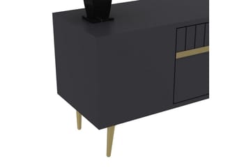 Anira Tv-bänk 150 cm - Antracit/Guld - Möbler - TV- & Mediamöbler - TV bänk & mediabänk