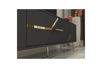 Anira Tv-bänk 150 cm - Antracit/Guld - Möbler - TV- & Mediamöbler - TV bänk & mediabänk