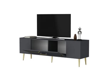 Anira Tv-bänk 150 cm - Antracit/Guld - Möbler - TV- & Mediamöbler - TV bänk & mediabänk