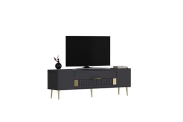 Anira Tv-bänk 150 cm - Antracit/Guld - Möbler - TV- & Mediamöbler - TV bänk & mediabänk