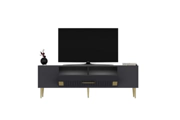 Anira Tv-bänk 150 cm - Antracit/Guld - Möbler - TV- & Mediamöbler - TV bänk & mediabänk