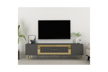 Anira Tv-bänk 150 cm - Antracit/Guld - Möbler - TV- & Mediamöbler - TV bänk & mediabänk