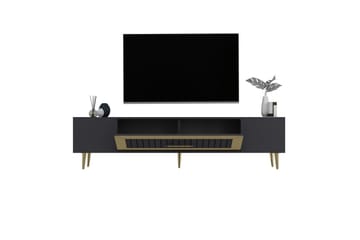 Anira Tv-bänk 150 cm - Antracit/Guld - Möbler - TV- & Mediamöbler - TV bänk & mediabänk