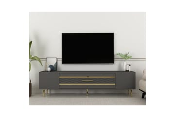 Anira Tv-bänk 150 cm - Antracit/Guld - Möbler - TV- & Mediamöbler - TV bänk & mediabänk