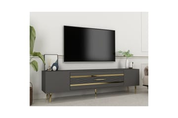 Anira Tv-bänk 150 cm - Antracit/Guld - Möbler - TV- & Mediamöbler - TV bänk & mediabänk