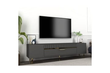 Anira Tv-bänk 150 cm - Antracit/Guld - Möbler - TV- & Mediamöbler - TV bänk & mediabänk