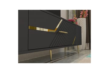 Anira Tv-bänk 150 cm - Antracit/Guld - Möbler - TV- & Mediamöbler - TV bänk & mediabänk