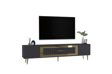 Anira Tv-bänk 150 cm - Antracit/Guld - Möbler - TV- & Mediamöbler - TV bänk & mediabänk