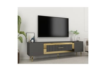 Anira Tv-bänk 150 cm - Antracit/Guld - Möbler - TV- & Mediamöbler - TV bänk & mediabänk