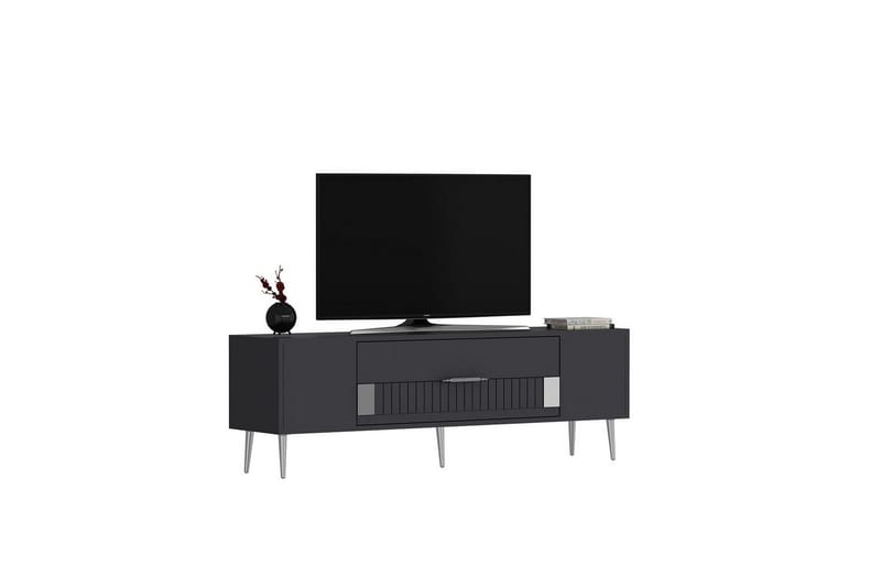 Anira Tv-bänk 150 cm - Antracit/Silver - Möbler - TV- & Mediamöbler - TV bänk & mediabänk