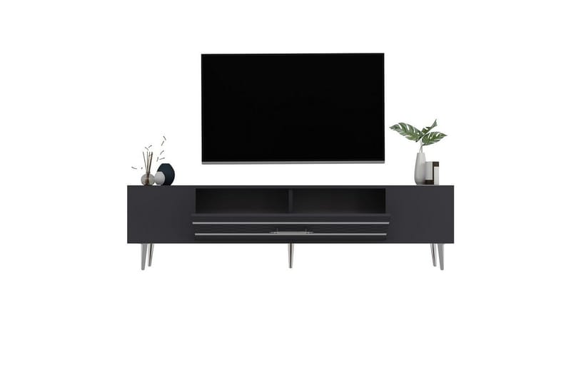Anira Tv-bänk 150 cm - Antracit/Silver - Möbler - TV- & Mediamöbler - TV bänk & mediabänk