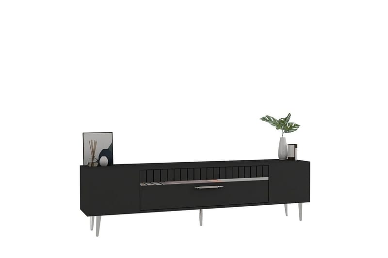 Anira Tv-bänk 150 cm - Antracit/Silver - Möbler - TV- & Mediamöbler - TV bänk & mediabänk