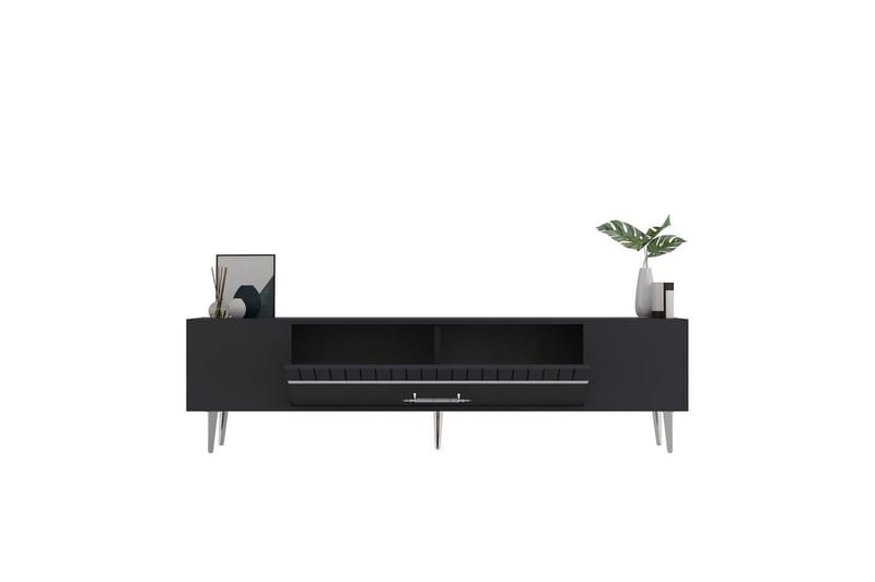 Anira Tv-bänk 150 cm - Antracit/Silver - Möbler - TV- & Mediamöbler - TV bänk & mediabänk