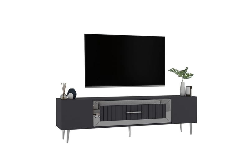 Anira Tv-bänk 150 cm - Antracit/Silver - Möbler - TV- & Mediamöbler - TV bänk & mediabänk