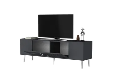 Anira Tv-bänk 150 cm - Antracit/Silver - Möbler - TV- & Mediamöbler - TV bänk & mediabänk