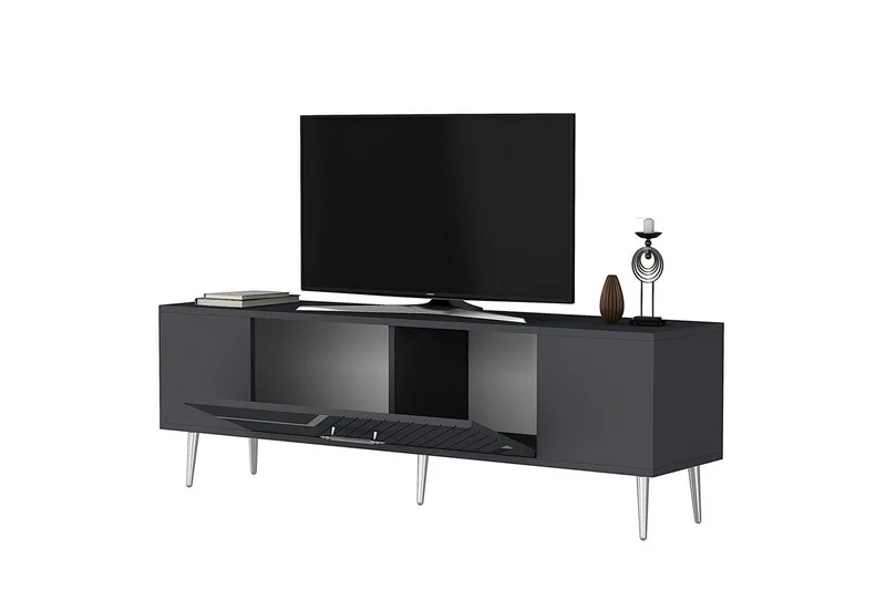 Anira Tv-bänk 150 cm - Antracit/Silver - Möbler - TV- & Mediamöbler - TV bänk & mediabänk
