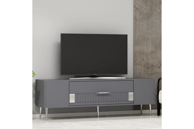 Anira Tv-bänk 150 cm - Antracit/Silver - Möbler - TV- & Mediamöbler - TV bänk & mediabänk