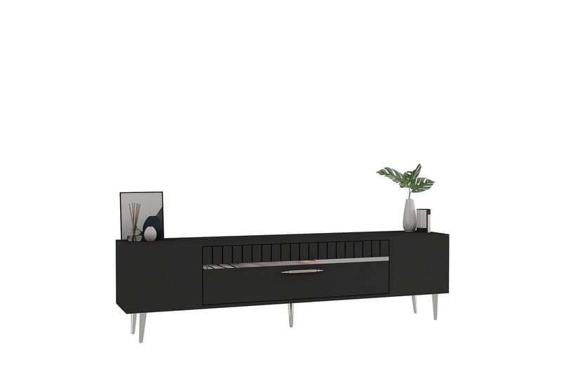 Anira Tv-bänk 150 cm - Antracit/Silver - Möbler - TV- & Mediamöbler - TV bänk & mediabänk