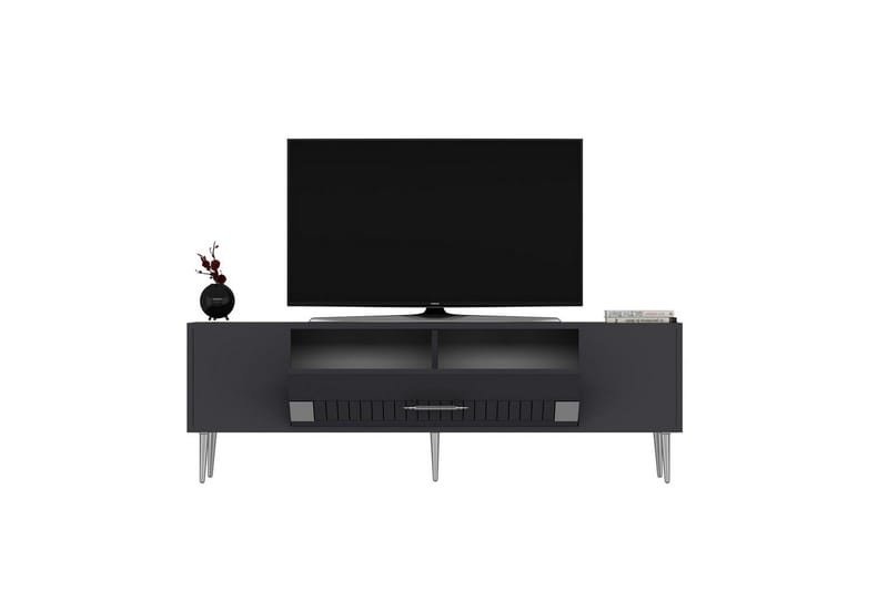 Anira Tv-bänk 150 cm - Antracit/Silver - Möbler - TV- & Mediamöbler - TV bänk & mediabänk