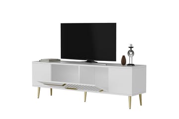 Anira Tv-bänk 150 cm - Vit/Guld - Möbler - TV- & Mediamöbler - TV bänk & mediabänk