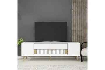 Anira Tv-bänk 150 cm - Vit/Guld - Möbler - TV- & Mediamöbler - TV bänk & mediab änk