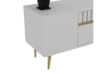 Anira Tv-bänk 150 cm - Vit/Guld - Möbler - TV- & Mediamöbler - TV bänk & mediabänk