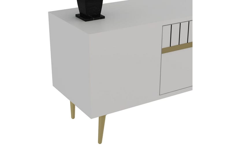 Anira Tv-bänk 150 cm - Vit/Guld - Möbler - TV- & Mediamöbler - TV bänk & mediabänk