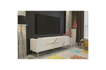 Anira Tv-bänk 150 cm - Vit/Guld - Möbler - TV- & Mediamöbler - TV bänk & mediabänk