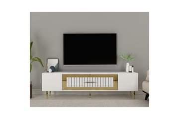 Anira Tv-bänk 150 cm - Vit/Guld - Möbler - TV- & Mediamöbler - TV bänk & mediabänk