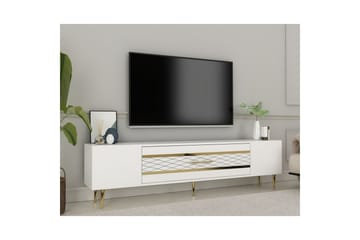Anira Tv-bänk 150 cm - Vit/Guld - Möbler - TV- & Mediamöbler - TV bänk & mediabänk