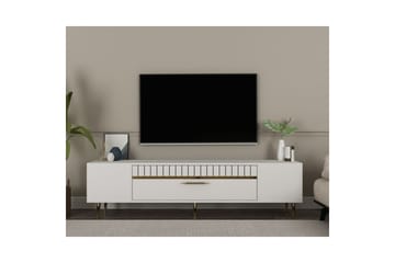 Anira Tv-bänk 150 cm - Vit/Guld - Möbler - TV- & Mediamöbler - TV bänk & mediab änk
