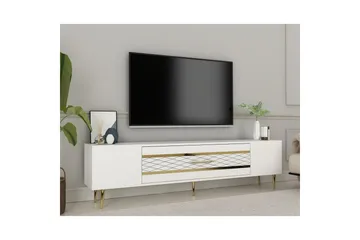 Anira Tv-bänk 150 cm - Vit/Guld - Möbler - TV- & Mediamöbler - TV bänk & mediabänk