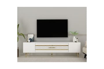 Anira Tv-bänk 150 cm - Vit/Guld - Möbler - TV- & Mediamöbler - TV bänk & mediab änk