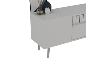 Anira Tv-bänk 150 cm - Vit/Silver - Möbler - TV- & Mediamöbler - TV bänk & mediabänk