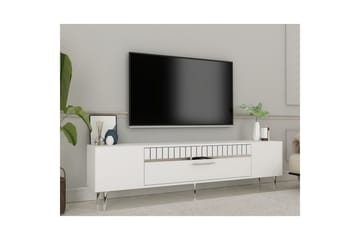 Anira Tv-bänk 150 cm - Vit/Silver - Möbler - TV- & Mediamöbler - TV bänk & mediabänk