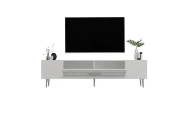 Anira Tv-bänk 150 cm - Vit/Silver - Möbler - TV- & Mediamöbler - TV bänk & mediabänk