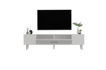 Anira Tv-bänk 150 cm - Vit/Silver - Möbler - TV- & Mediamöbler - TV bänk & mediabänk