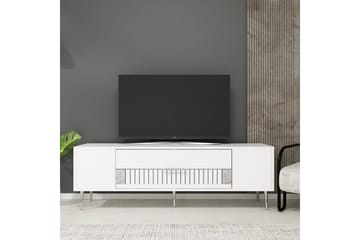 Anira Tv-bänk 150 cm - Vit/Silver - Möbler - TV- & Mediamöbler - TV bänk & mediabänk