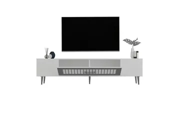 Anira Tv-bänk 150 cm - Vit/Silver - Möbler - TV- & Mediamöbler - TV bänk & mediabänk