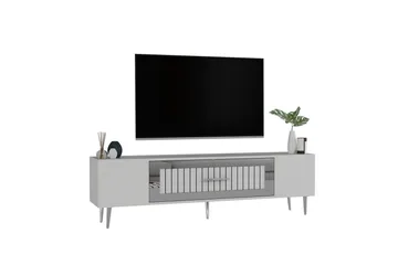 Anira Tv-bänk 150 cm - Vit/Silver - Möbler - TV- & Mediamöbler - TV bänk & mediabänk