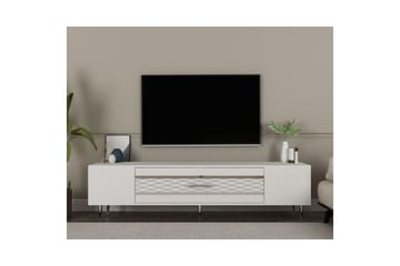 Anira Tv-bänk 150 cm - Vit/Silver - Möbler - TV- & Mediamöbler - TV bänk & mediabänk