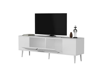 Anira Tv-bänk 150 cm - Vit/Silver - Möbler - TV- & Mediamöbler - TV bänk & mediabänk