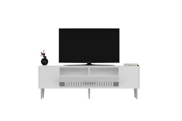 Anira Tv-bänk 150 cm - Vit/Silver - Möbler - TV- & Mediamöbler - TV bänk & mediabänk
