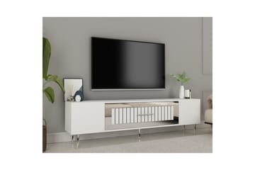 Anira Tv-bänk 150 cm - Vit/Silver - Möbler - TV- & Mediamöbler - TV bänk & mediabänk
