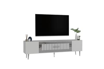 Anira Tv-bänk 150 cm - Vit/Silver - Möbler - TV- & Mediamöbler - TV bänk & mediabänk