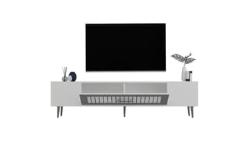 Anira Tv-bänk 150 cm - Vit/Silver - Möbler - TV- & Mediamöbler - TV bänk & mediabänk