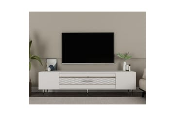 Anira Tv-bänk 150 cm - Vit/Silver - Möbler - TV- & Mediamöbler - TV bänk & mediabänk