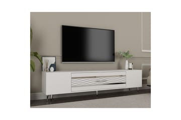 Anira Tv-bänk 150 cm - Vit/Silver - Möbler - TV- & Mediamöbler - TV bänk & mediabänk